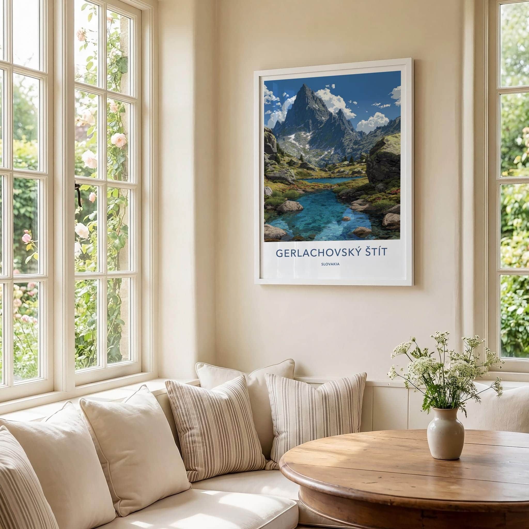Gerlachovsky Stit Poster - Slovakia Travel Art - Majestic Alpine Lake Home Decor