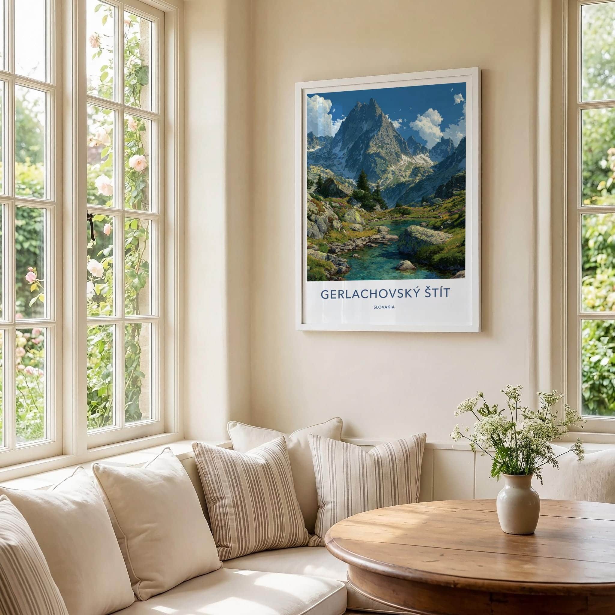 Gerlachovsky Stit Poster - Slovakia Travel Art - Rocky Alpine Lake Home Decor