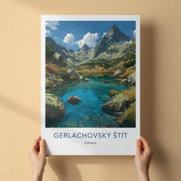 Gerlachovsky Stit Poster - Slovakia Travel Art - Turquoise Mountain Waters Home Decor