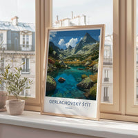 Gerlachovsky Stit Poster - Slovakia Travel Art - Turquoise Mountain Waters Home Decor