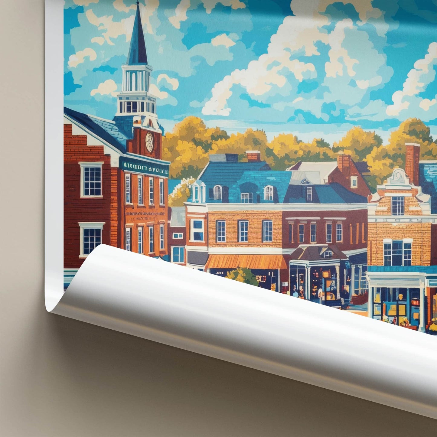 Gettysburg Poster - Pennsylvania Travel Art - Historic Town Square Home Decor