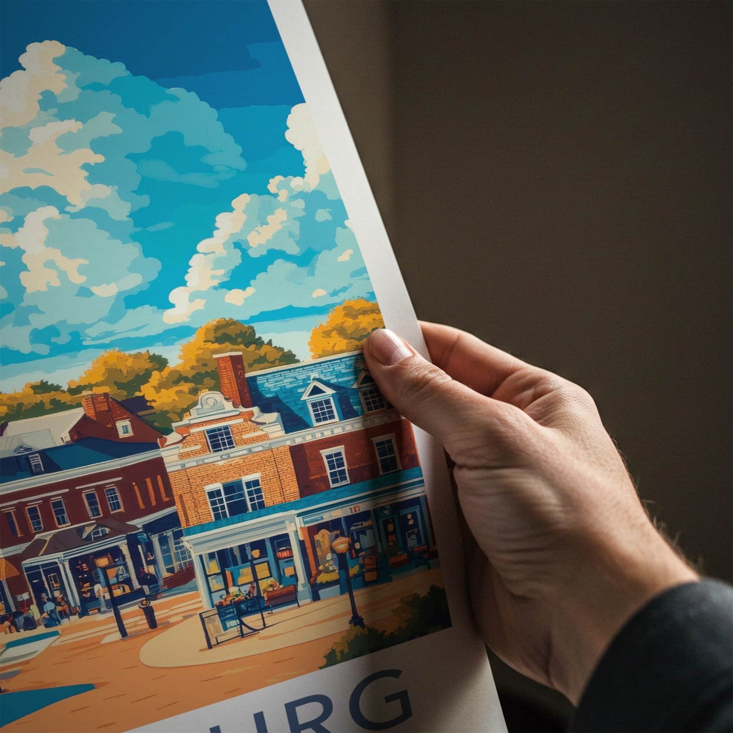 Gettysburg Poster - Pennsylvania Travel Art - Historic Town Square Home Decor
