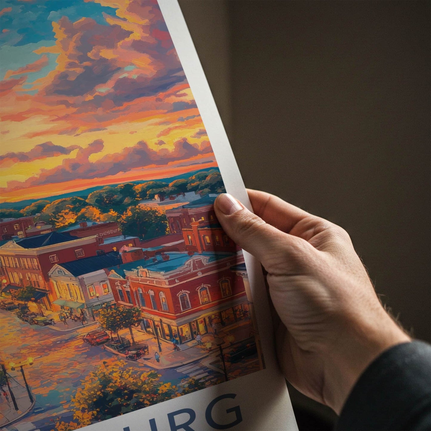 Gettysburg Poster - Pennsylvania Travel Art - Historic Town Sunset Home Decor