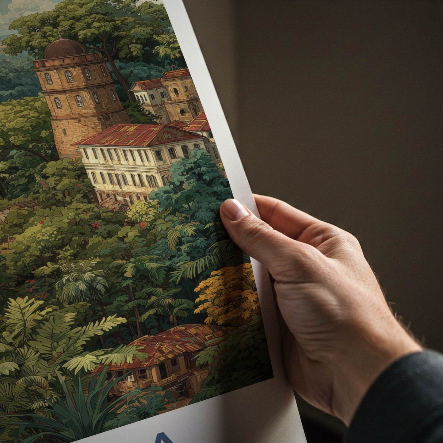 Ghana Poster - Africa Travel Art - Jungle Coastal Tower Home Decor