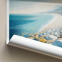 Gialos Poster - Greece Travel Art - Pebble Beach Shore Home Decor