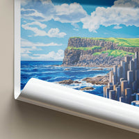 Giant's Causeway Poster - Northern Ireland Wall Art - Basalt Columns Seascape Home Art