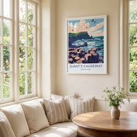 Giant's Causeway Poster - Northern Ireland Wall Art - Ocean Basalt Columns Gift