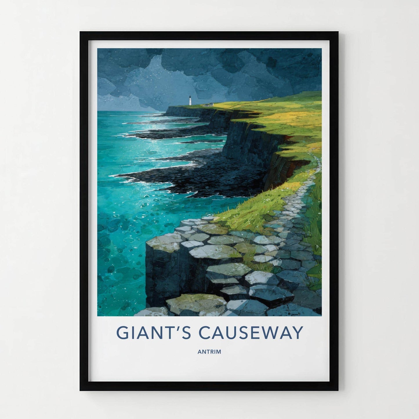 Giant's Causeway Poster - United Kingdom Wall Art - Basalt Column Coast Gift