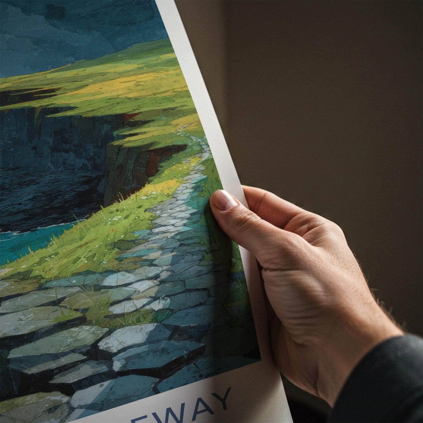 Giant's Causeway Poster - United Kingdom Wall Art - Basalt Column Coast Gift
