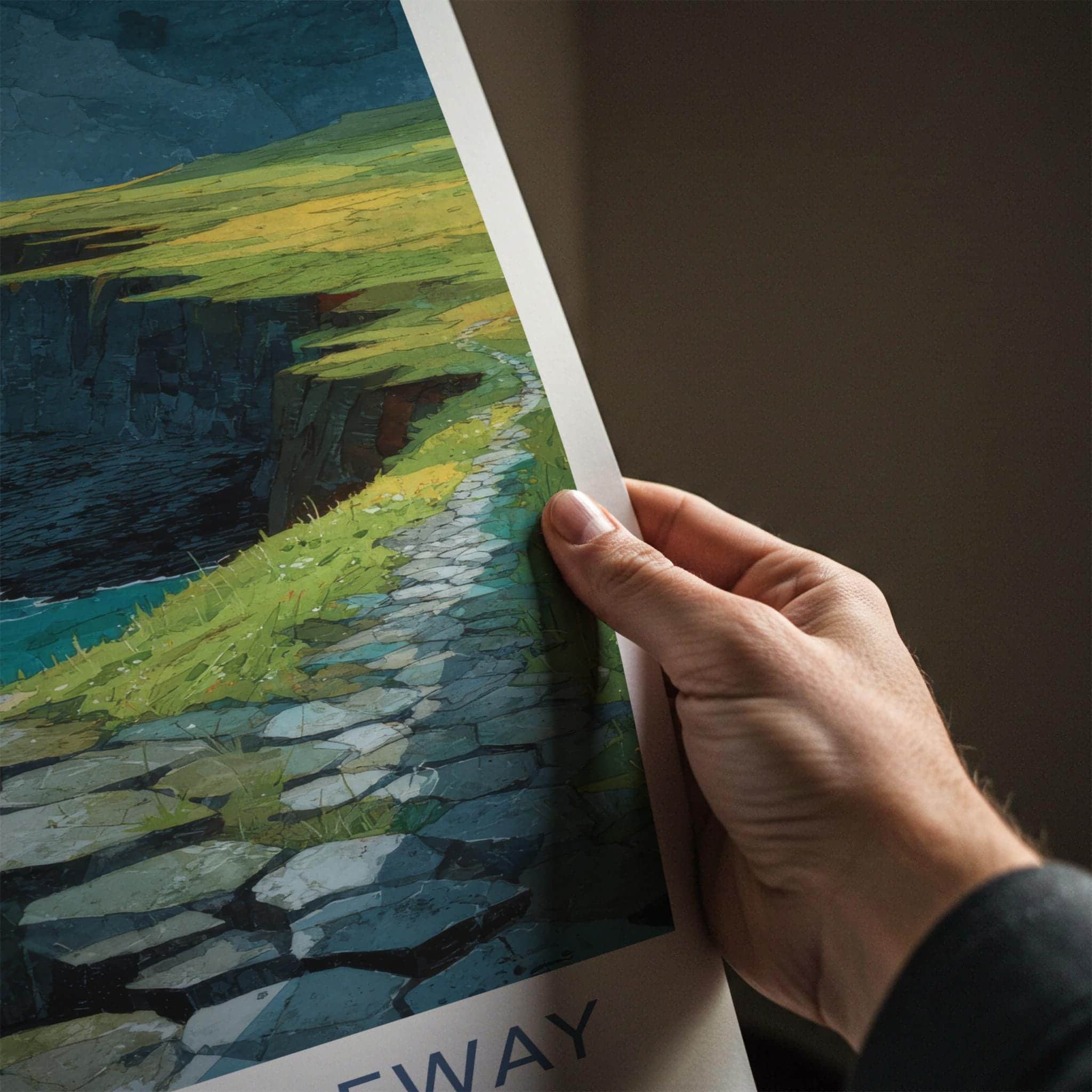 Giant's Causeway Poster - United Kingdom Wall Art - Basalt Column Coast Gift
