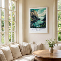 Giants Causeway Poster - Northern Ireland Wall Art - Basalt Column Shore Home Art