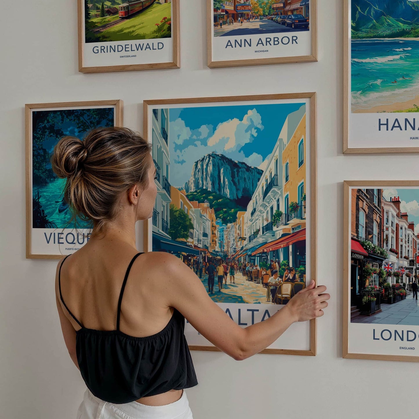 Gibraltar Poster - United Kingdom Travel Art - Lively Street View Home Decor