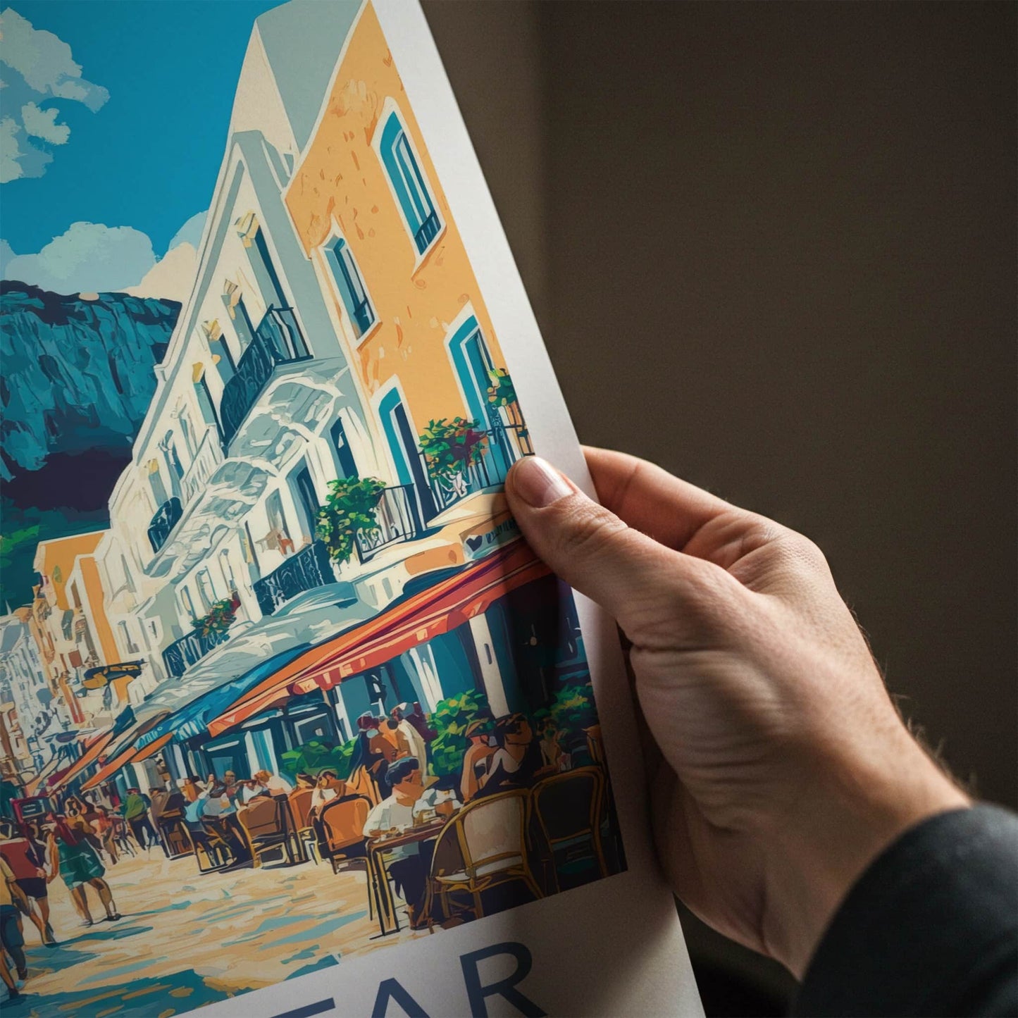 Gibraltar Poster - United Kingdom Travel Art - Lively Street View Home Decor