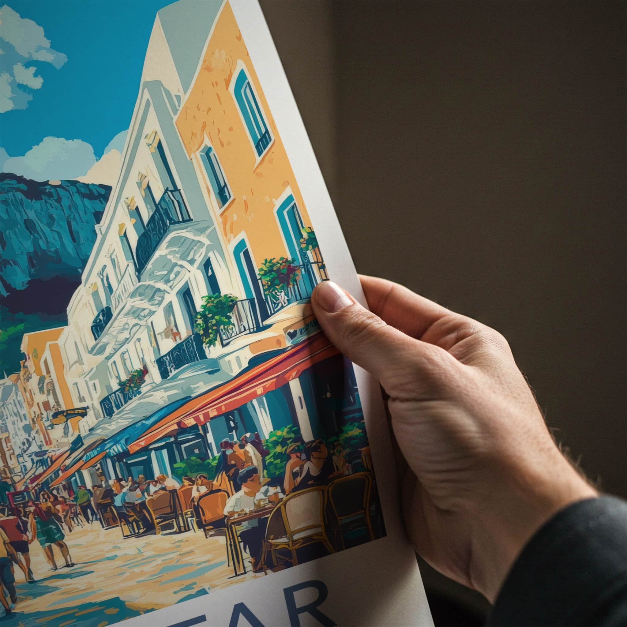 Gibraltar Poster - United Kingdom Travel Art - Lively Street View Home Decor