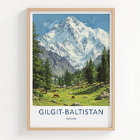 Gilgit-Baltistan Poster - Pakistan Travel Art - Green Valley Village Home Decor