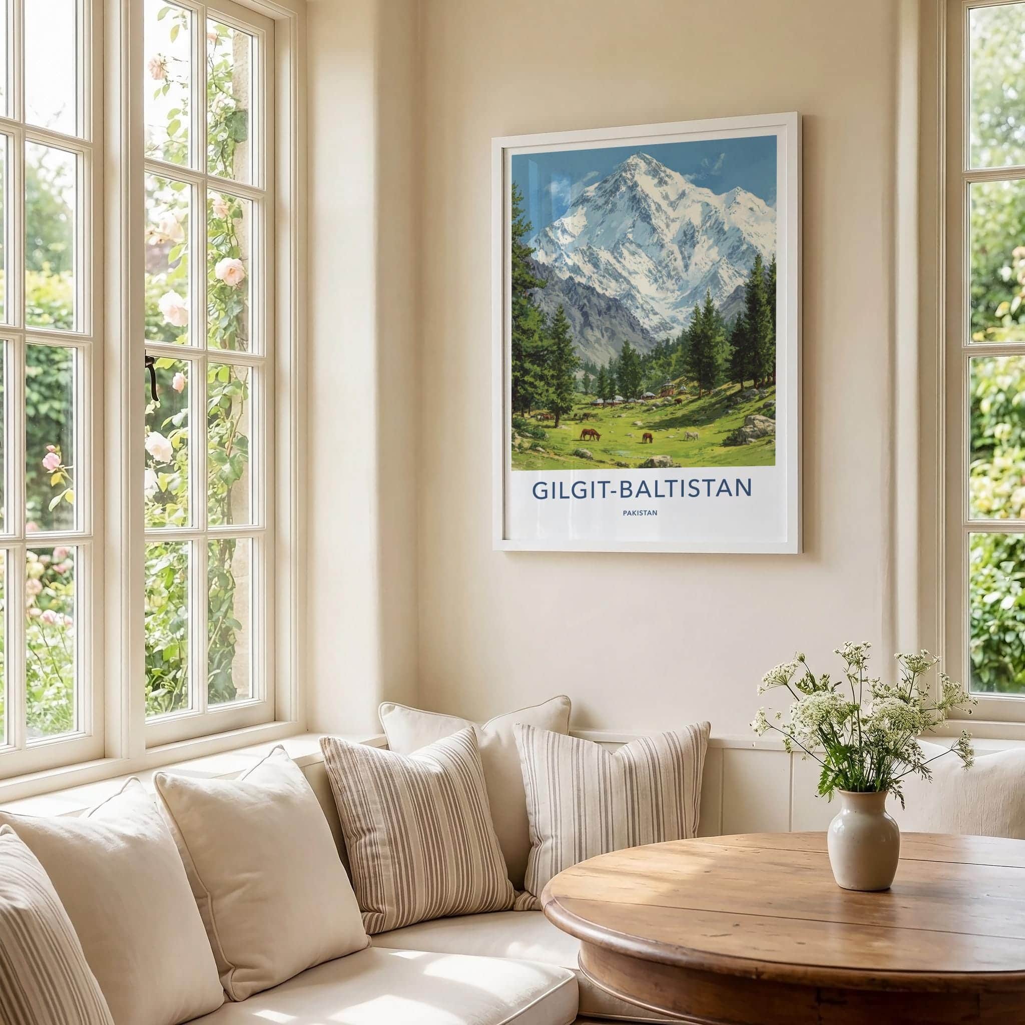 Gilgit-Baltistan Poster - Pakistan Travel Art - Green Valley Village Home Decor