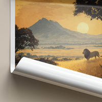Gir Forest Poster - India Travel Art - Gujarat Roaming Lion Wall Decor