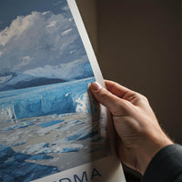 Glaciar Viedma Poster - Argentina Travel Art - Icy Mountain Vista Home Decor