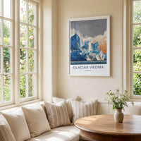 Glaciar Viedma Poster - Argentina Travel Art - Massive Icy Glacier Home Decor