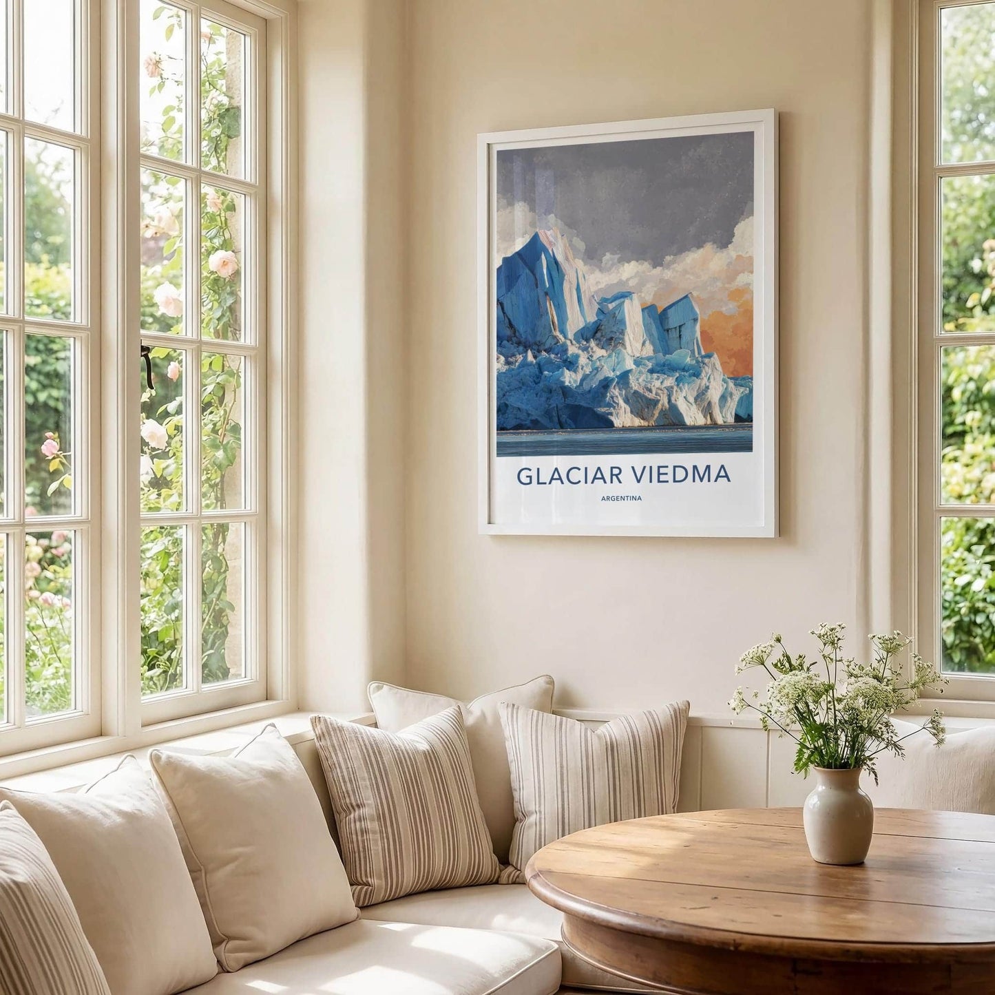 Glaciar Viedma Poster - Argentina Travel Art - Massive Icy Glacier Home Decor