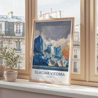 Glaciar Viedma Poster - Argentina Travel Art - Massive Icy Glacier Home Decor