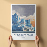 Glaciar Viedma Poster - Argentina Travel Art - Massive Icy Glacier Home Decor