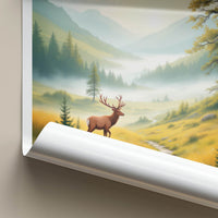 Glenveagh National Park Poster - Ireland Wall Art - Misty Valley Stag Home Decor