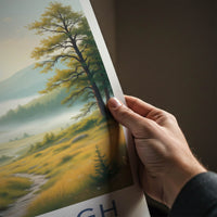 Glenveagh National Park Poster - Ireland Wall Art - Misty Valley Stag Home Decor