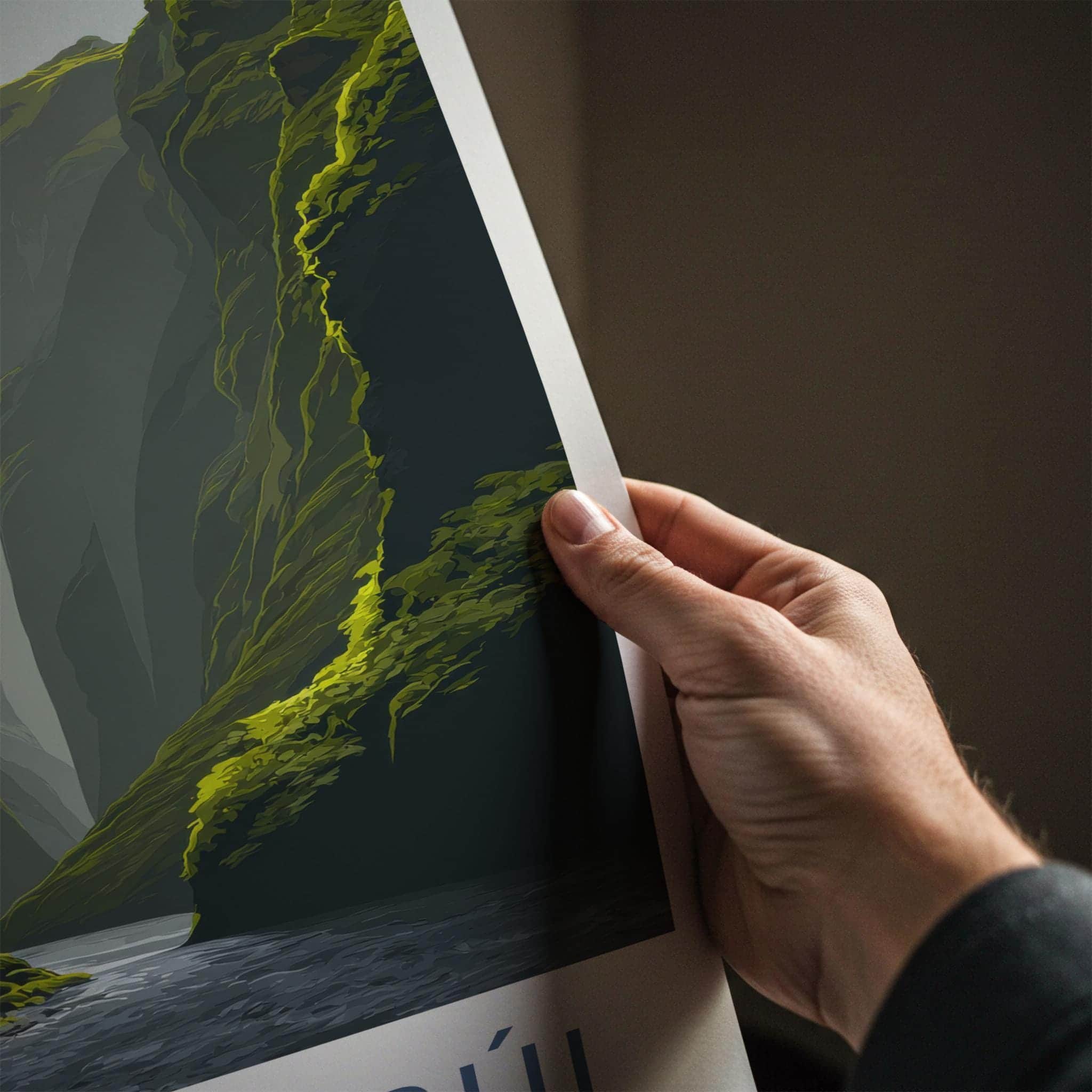 Gljufrabui Poster - Iceland Scenic Art - River Canyon Mossy Wall Decor