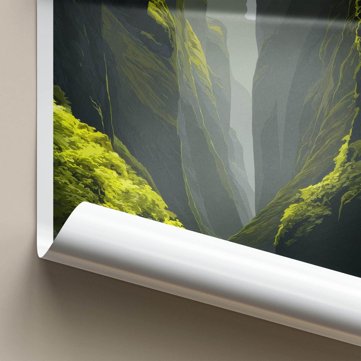 Gljufrabui Poster - Iceland Scenic Art - River Canyon Mossy Wall Decor