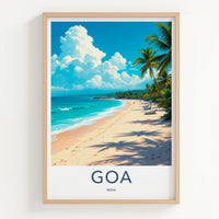 Goa Poster - India Travel Print - Goa Coastal Paradise Framed Decor