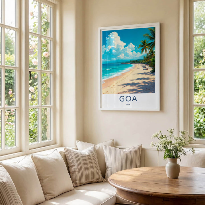 Goa Poster - India Travel Print - Goa Coastal Paradise Framed Decor