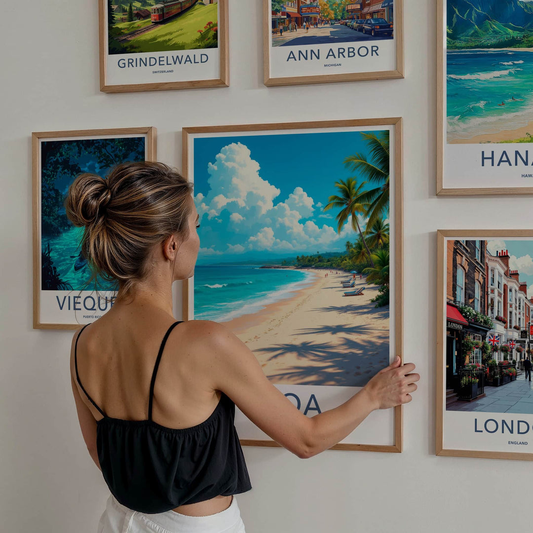 Goa Poster - India Travel Print - Goa Coastal Paradise Framed Decor