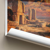 Gobekli Tepe Poster - Turkey Travel Art - Ancient Stone Pillars Home Decor