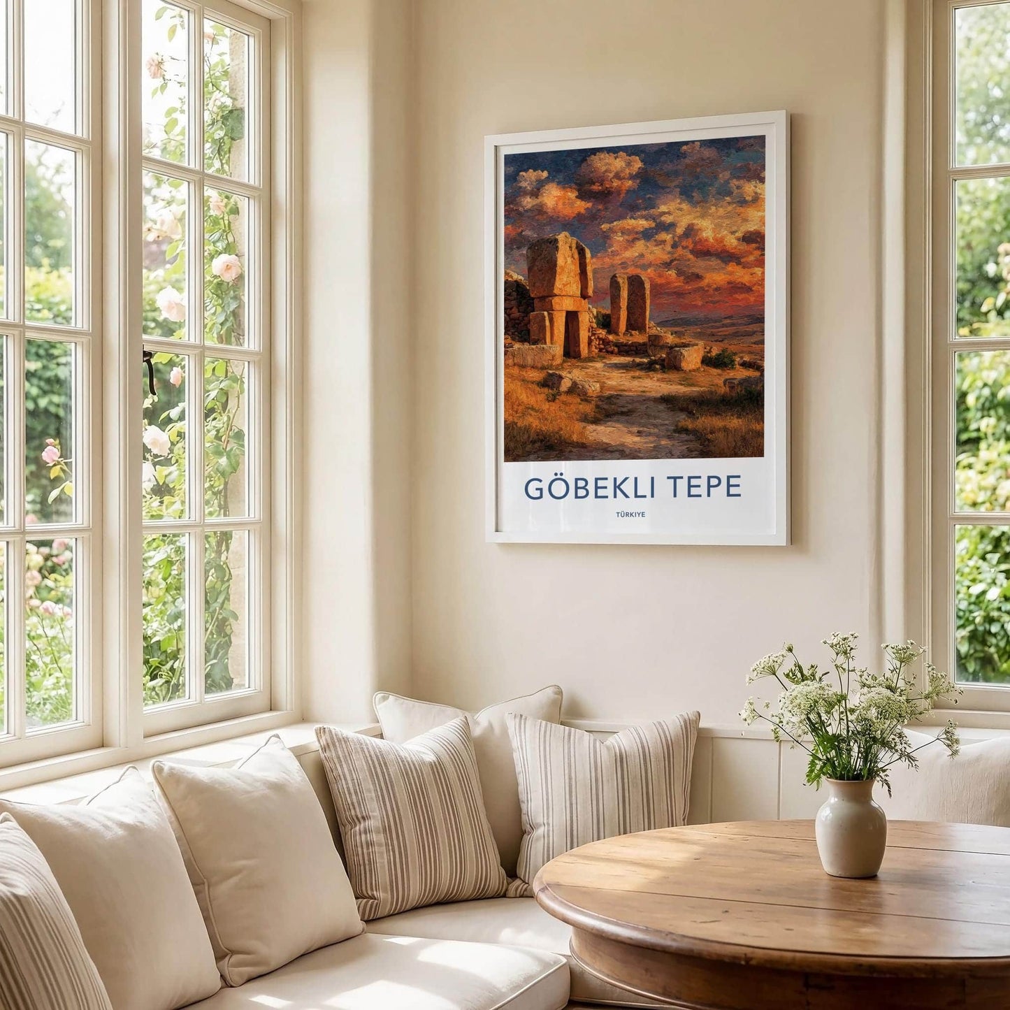 Gobekli Tepe Poster - Turkey Travel Art - Ancient Stone Pillars Home Decor