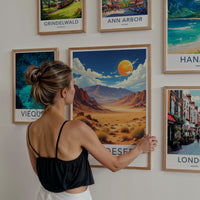 Gobi Desert Poster - Mongolia Travel Art - Vast Desert Vista Wall Decor