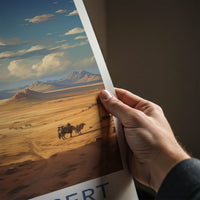 Gobi Desert Poster - Mongolia Travel Art - Vast Sandy Landscape Home Decor