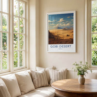 Gobi Desert Poster - Mongolia Travel Art - Vast Sandy Landscape Home Decor