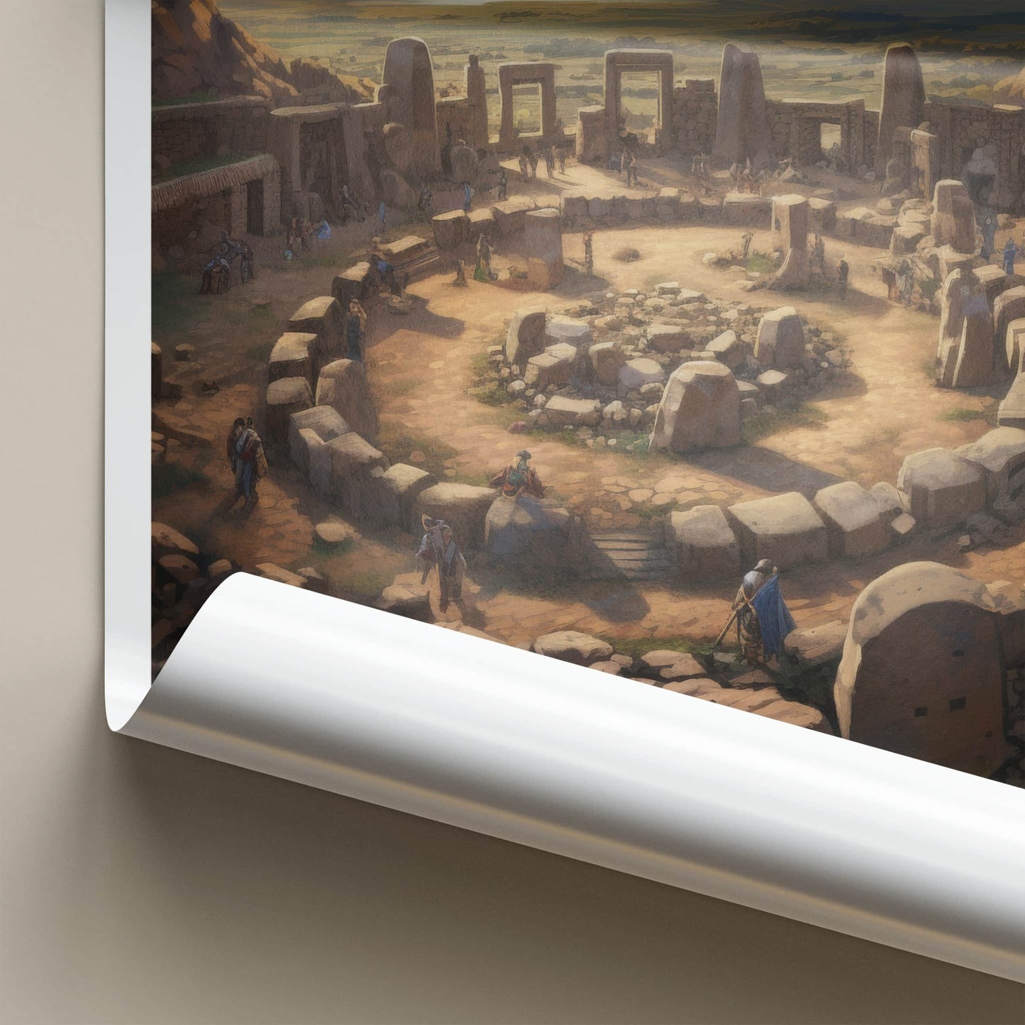 Goebekli Tepe Poster - Turkiye Travel Art - Ancient Site Sunset Home Decor
