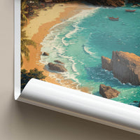 Gokarna Poster - India Travel Art - Karnataka Palm Beach Boats Home Decor