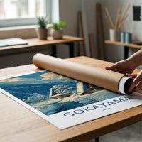 Gokayama Poster - Japan Scenic Art - Winter Mountain Village Home Decor