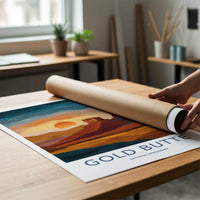 Gold Butte National Monument Poster - Nevada Travel Art - Desert Mountain Sunset Wall Decor