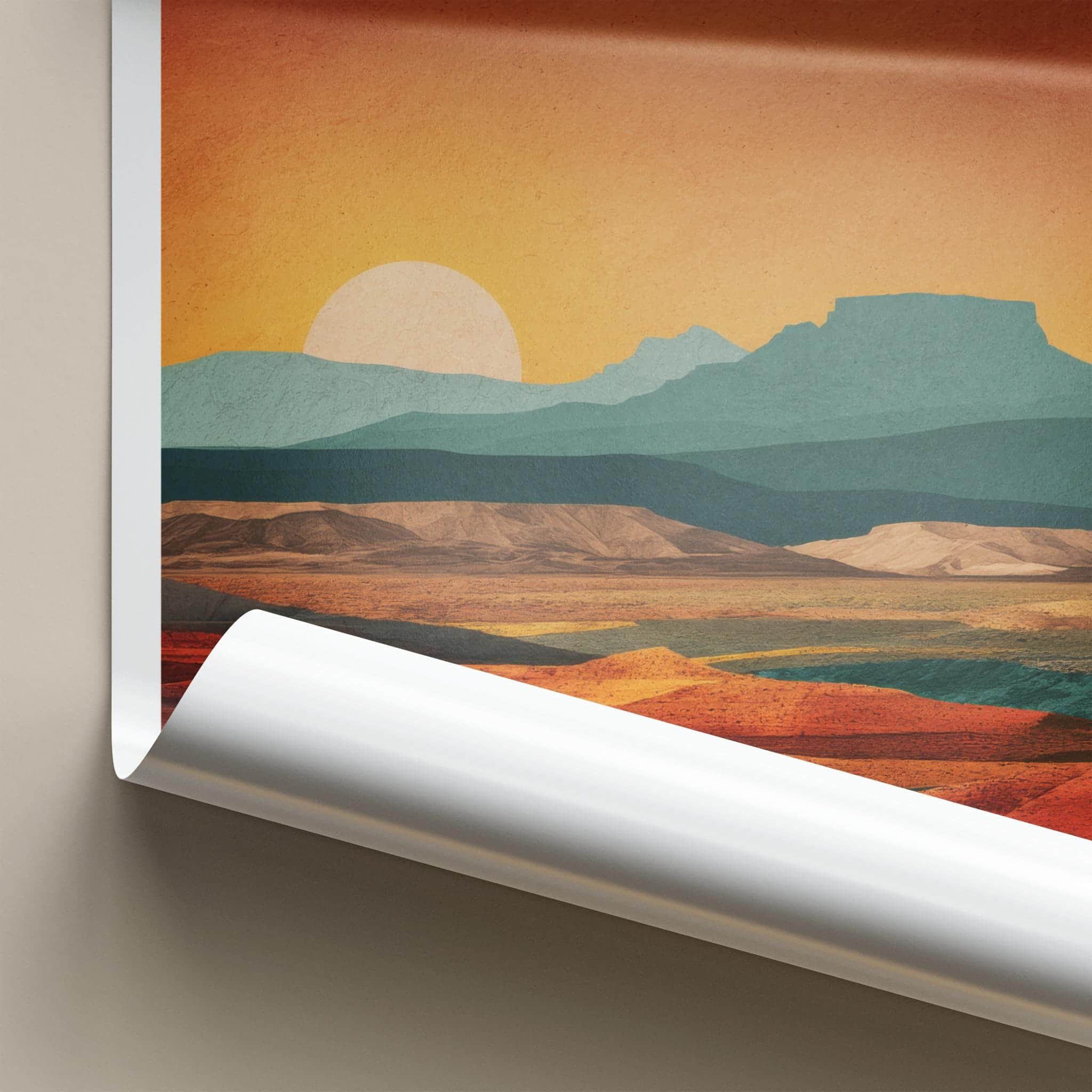 Gold Butte Poster - Nevada Scenic Art - Desert sunset landscape Home Decor