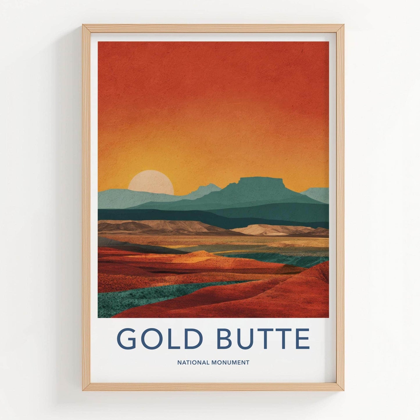 Gold Butte Poster - Nevada Scenic Art - Desert sunset landscape Home Decor