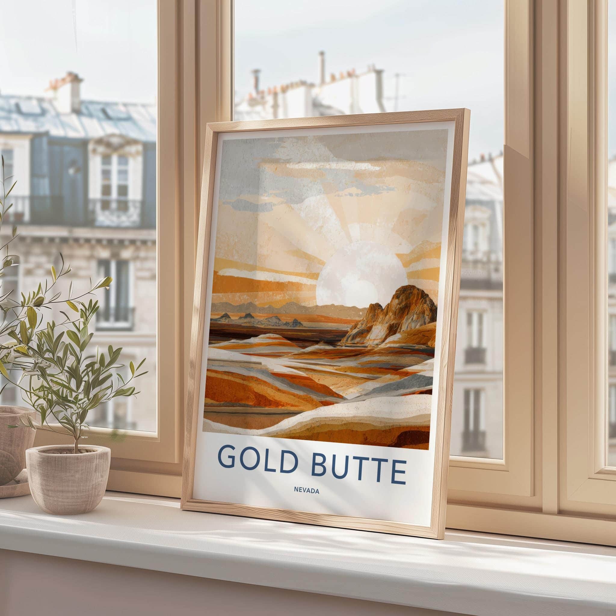 Gold Butte Poster - Nevada Wall Art - Vibrant desert layers Home Decor