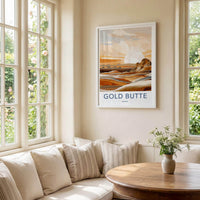 Gold Butte Poster - Nevada Wall Art - Vibrant desert layers Home Decor
