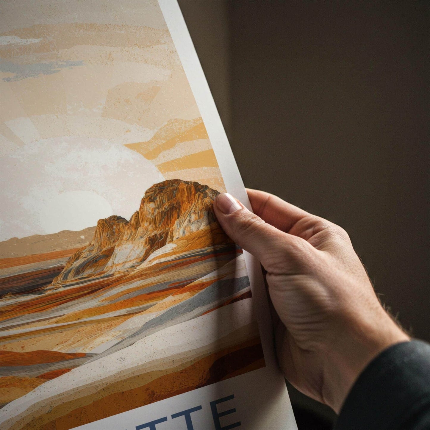 Gold Butte Poster - Nevada Wall Art - Vibrant desert layers Home Decor
