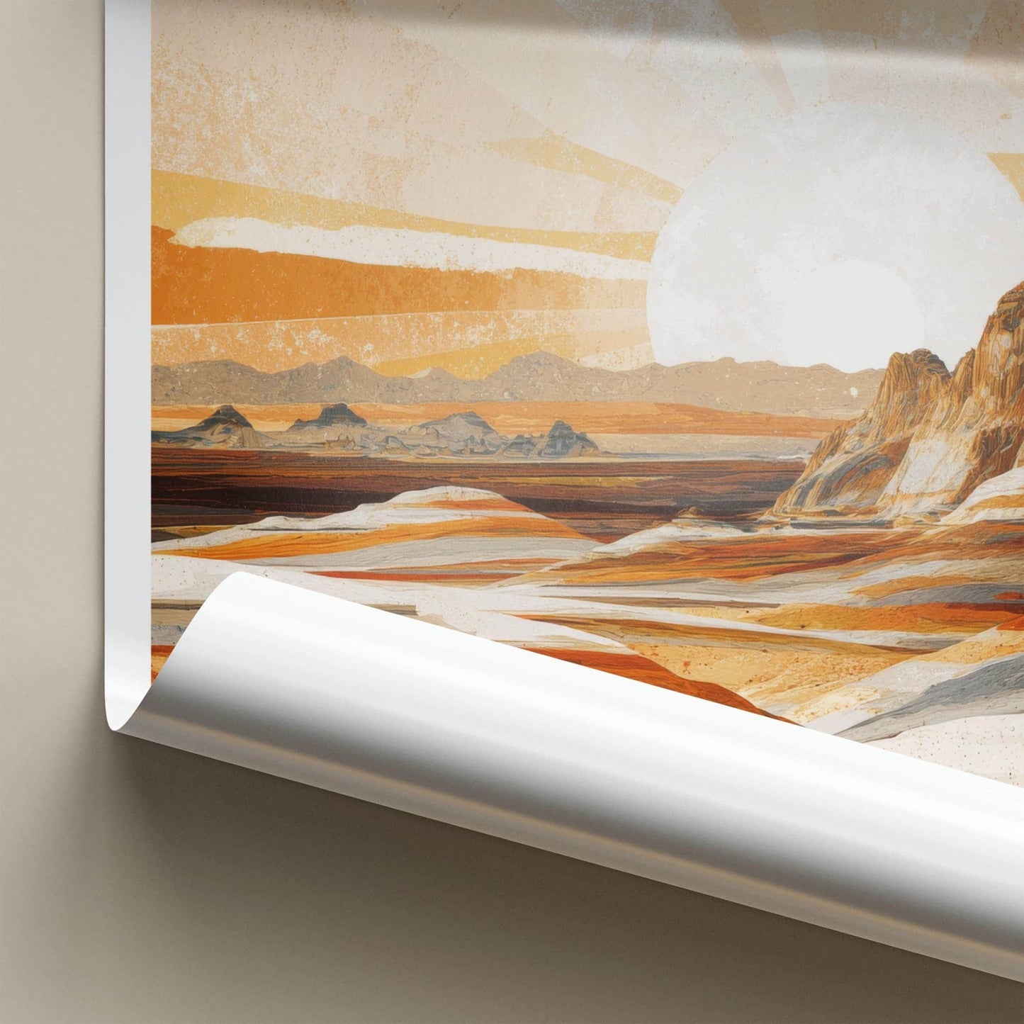 Gold Butte Poster - Nevada Wall Art - Vibrant desert layers Home Decor