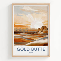 Gold Butte Poster - Nevada Wall Art - Vibrant desert layers Home Decor