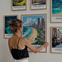Gold Coast Poster - Australia Travel Art - Coastal Skyscraper Beach Home Decor